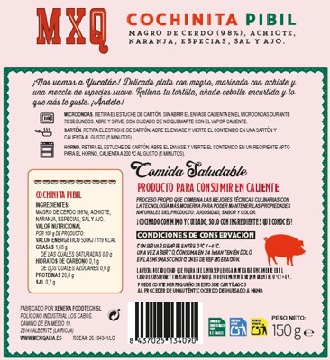 Panel posterior de Cochinita Pibil